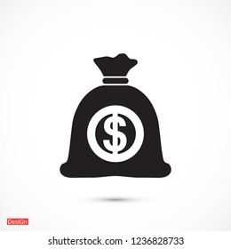 Money bag  icon. Vector  Eps 10 
