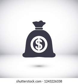 Money bag  icon. Vector  Eps 10 