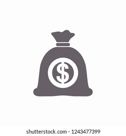 Money bag  icon. Vector  Eps 10 
