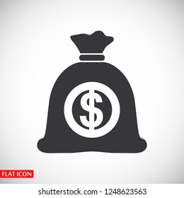 Money bag  icon. Vector  Eps 10 