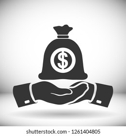 Money bag  icon. Vector  Eps 10 