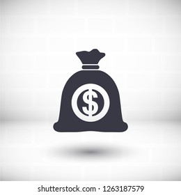 Money bag  icon. Vector  Eps 10 
