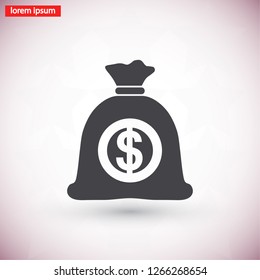 Money bag  icon. Vector  Eps 10 