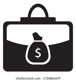 Money bag icon vector graphics designs
