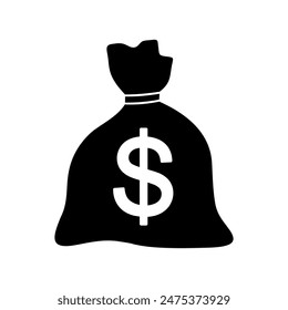 money bag icon, vector graphics