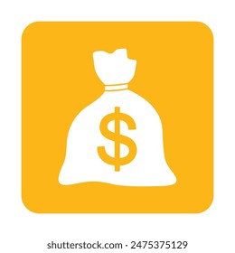 money bag icon, vector graphics