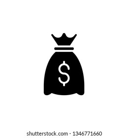 Money Bag Icon Vector Illustration Logo Template