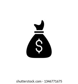 Money Bag Icon Vector Illustration Logo Template