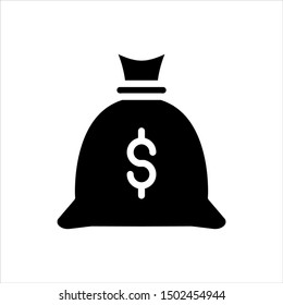 Money Bag Icon Vector Illustration Logo Template