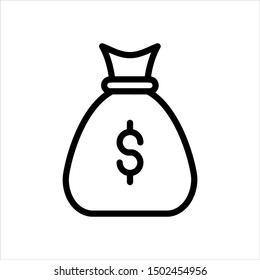 Money Bag Icon Vector Illustration Logo Template