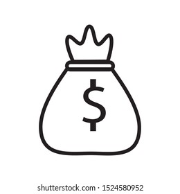 money bag icon vector illustration template