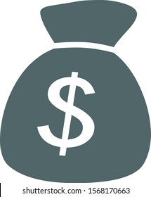 Money bag icon. Vector illustration