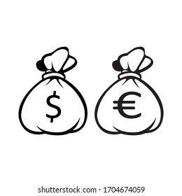 Money Bag Icon Vector illustration