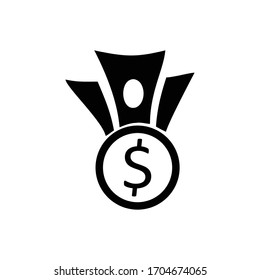 Icono de bolsa de dinero Ilustración del vector