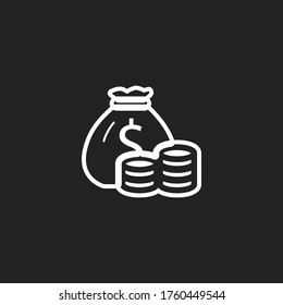 money bag Icon. Vector illustration EPS 10.