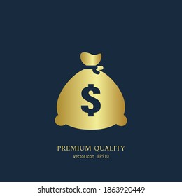 money bag icon. Vector illustration EPS 10.