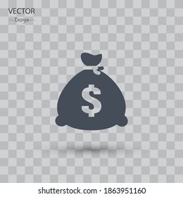 money bag icon. Vector illustration EPS 10.