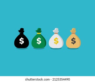Money Bag Icon Vector Illustration 