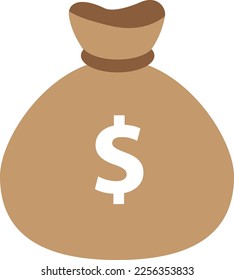 Money bag icon vector illustration.
