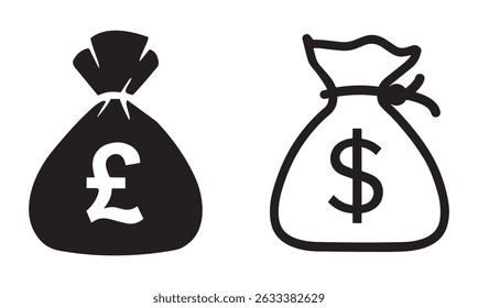 Money bag icon. vector illustration eps file