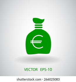 Money bag icon, vector illustration