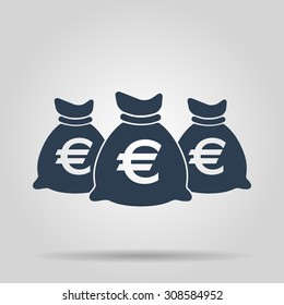 Money bag icon. Vector illustration EPS 10 