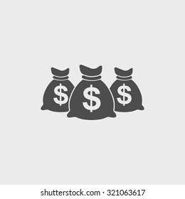 Money bag icon. Vector illustration EPS 10 
