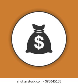 Money bag icon. Vector illustration EPS 10 
