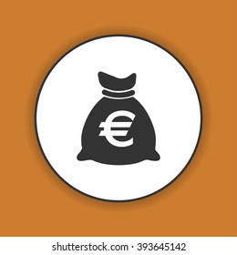 Money bag icon. Vector illustration EPS 10 