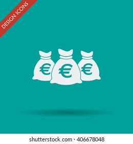 Money bag icon. Vector illustration EPS 10 