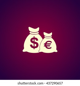 Money bag icon. Vector illustration EPS 10