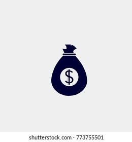 money bag icon, vector illustration