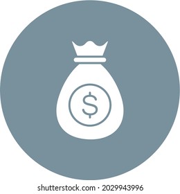 Imagen vectorial del icono Bolsa de Dinero. También se puede usar para el Carnaval. Adecuado para aplicaciones móviles, aplicaciones web y medios impresos.
