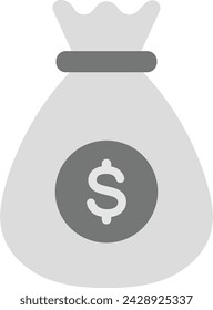Icono de la bolsa de dinero. Adecuado para aplicaciones móviles, aplicaciones web y medios de impresión.
