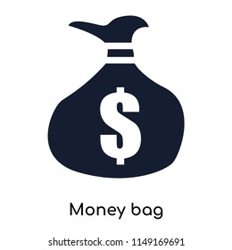 Money bag icon vector isolated on white background for your web and mobile app design, Money bag logo concept