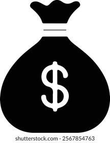 Money bag icon vector isolated on white background for your web and mobile app design, Money bag logo concept