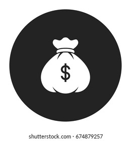 money bag icon vector isolated