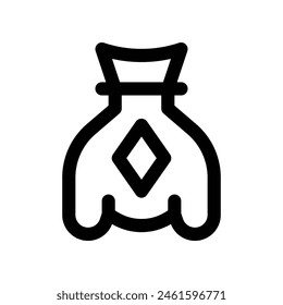money bag icon. vector line icon for your website, mobile, presentation, and logo design.