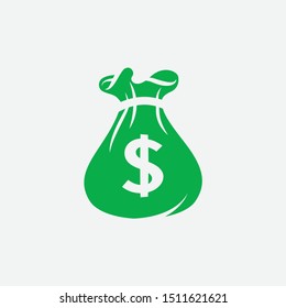 Money Bag Icon Vector. money logo. money bag