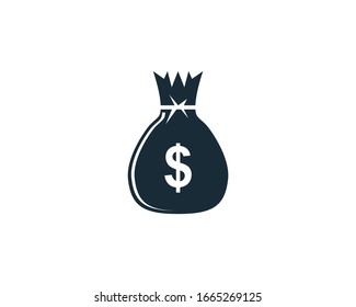 Money Bag Icon Vector Logo Template Illustration Design