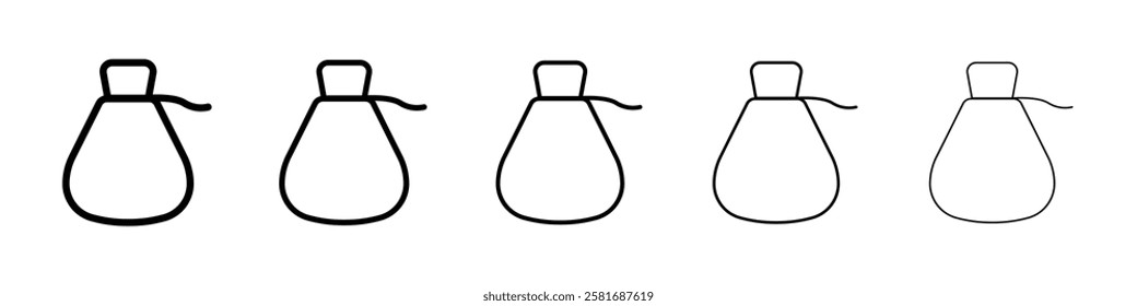 Money bag icon Vector logo sign