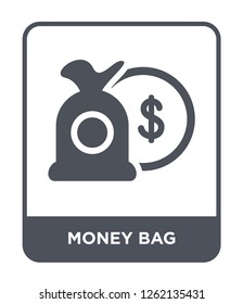 money bag icon vector on white background, money bag trendy filled icons from Strategy collection, money bag simple element illustration