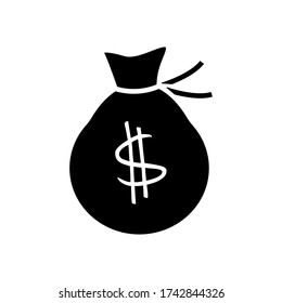 Money bag icon vector on white background