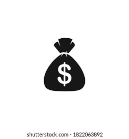 money bag icon vector on a white background