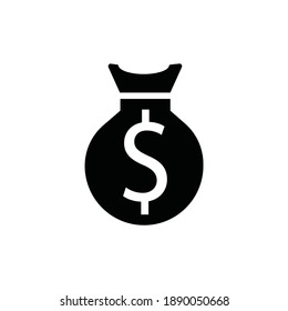 Money bag icon, vector sign symbol 