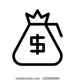 Money Bag Icon Vector Symbol Design Illustration