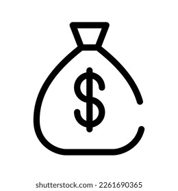 Money Bag Icon Vector Symbol Design Illustration