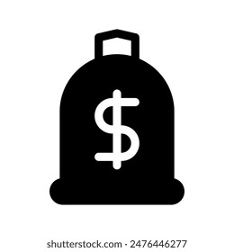 Money Bag Icon Vector Symbol Design Illustration