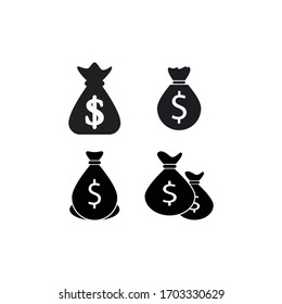Money bag icon vector template