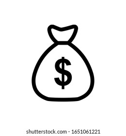 Money bag icon vector trendy